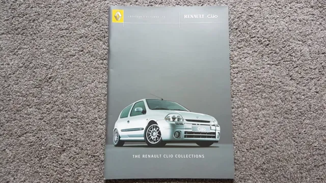 Renault Clio Inc 172 V6 Sales Brochure 2001
