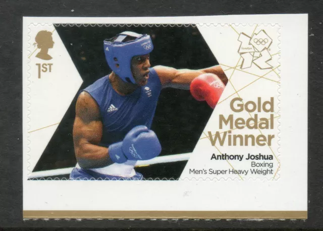 Anthony Joshua Ibf Wba Ibo 2012 Boxen Gold Medal Gewinner 1st Klasse Briefmarke