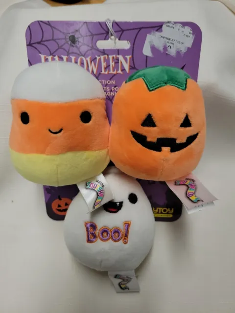 New Squishmallow 3.5” Pet Toy Collection 2021 Halloween Corn Ghost JackOLantern