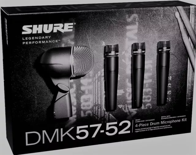 Like N E W Shure DMK57-52 Drum Mic Kit Authorised Dealer Open Box Never Used