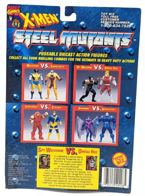 VTG 1994 Toy Biz Marvel X-Men Steel Mutants Wolverine Vs Omega Red   Sealed MOC 2