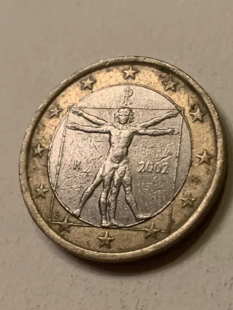 PIÈCE 1 EURO italienne Rare de Léonard de Vinci 2002 TRES RARE EUR 350,00 -  PicClick FR