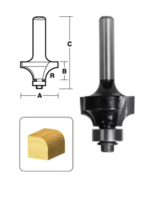 Rounding Over Router Bits with bearing | T500 Series