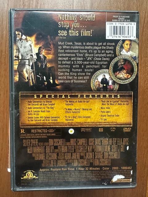 BUBBA HO-TEP DVD 2003 Culte Elvis Jfk Culte Horreur Film Région 1 EUR 9 ...