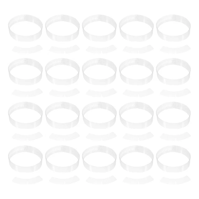 200 un. Prácticas tiras fijadoras de cuello tiras de plástico para cuello para blusa