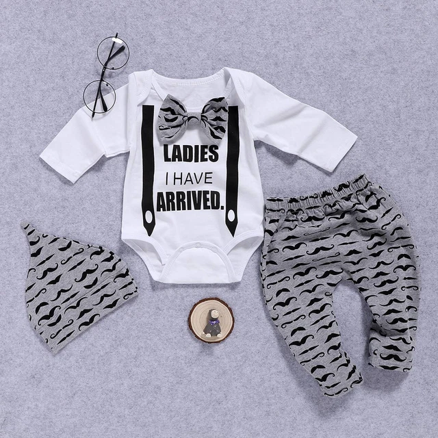 Lapa neonati bambini neonati ragazzi vestiti calze top pantaloni cappello outfits set 2