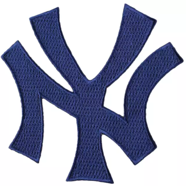 New York Yankees Patch Jersey Lettering Interlocking 'NY' Blue Logo MLB Emblem