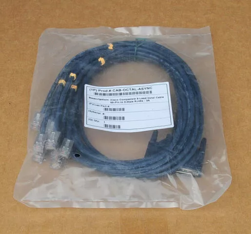 *NEW* CAB-OCTAL-ASYNC 68-Pin to 8-Male RJ-45s 3Ft CCNA CCNP 6MthWty TaxInv