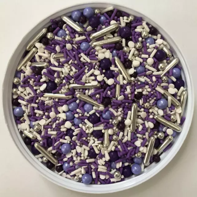 Purple is Perfect Confetti Mix Edible Party Sprinkles- You Pick The Amount