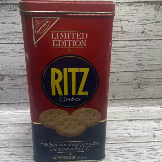 Vtg 1987 NABISCO RITZ CRACKERS Collectible Storage Tin Limited Edition