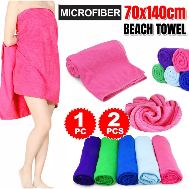 Microfiber Bath Beach Towel Gym Sport Footy Travel Yoga Swimming Drying Camping