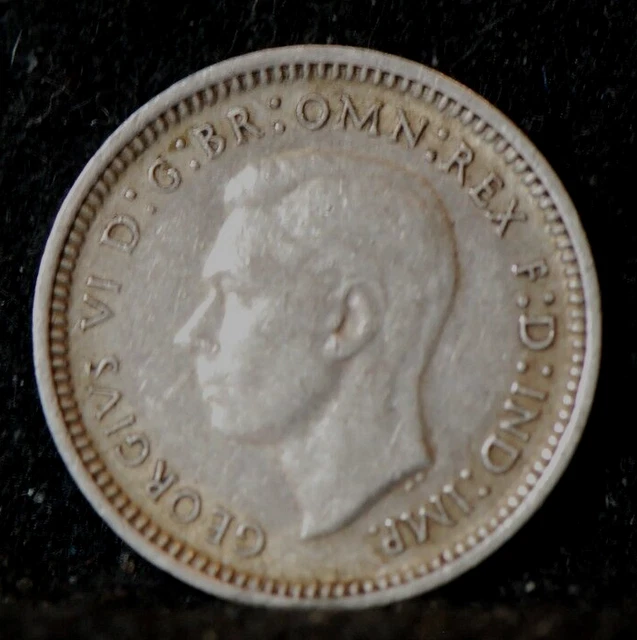 Australia 1940 (m) 3 Pence, KM37, silver, .0419 oz., Fine, some marks, NR, 12-10