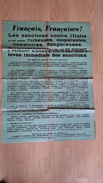 Ancienne Affiche Originale Propagande 1920/1930 Comite Action Nale Contre Guerre