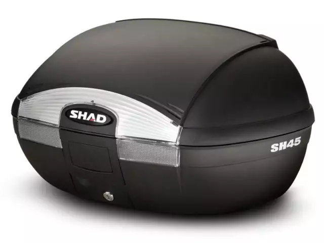 SHAD SH45 Motorcycle Top Box Black 45L Waterproof 2 Helmet Case Luggage D0B45100