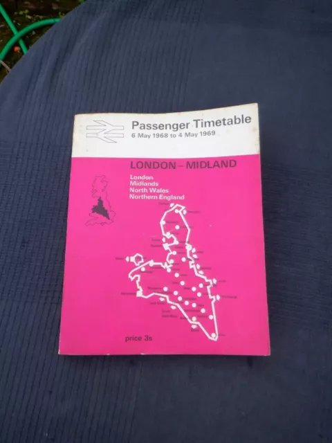 British Rail Passenger Timetable London - Midland 6 May 1968 to 4 May 1969