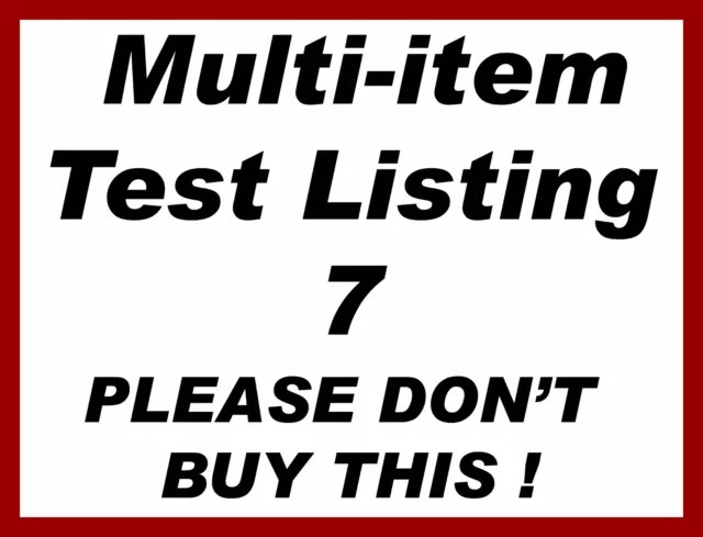 Test Auction 7 (Please don't buy, thanks!)