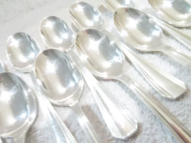 Vintage French silver-plated 10 coffee spoons Christofle Boreal 13,7cm