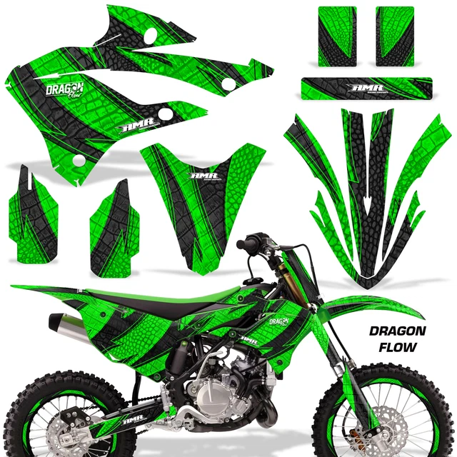 Dirt Bike Adesivi Grafiche Adesivo W# Per Kawasaki KX85 & KX112- 22 -a Dflusso G
