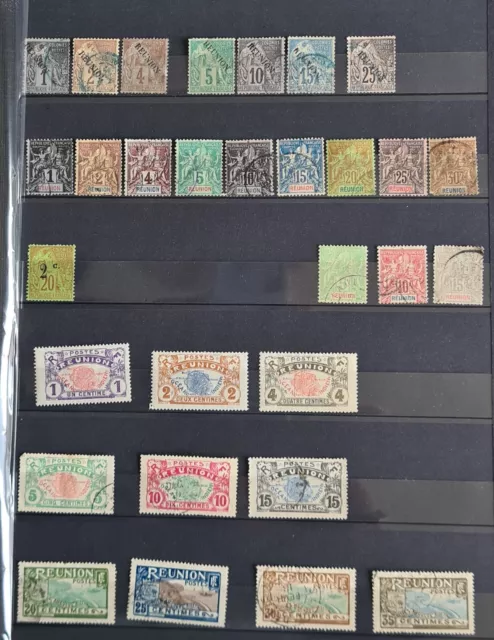 148 Timbres courants La Réunion de 1891 à 1947