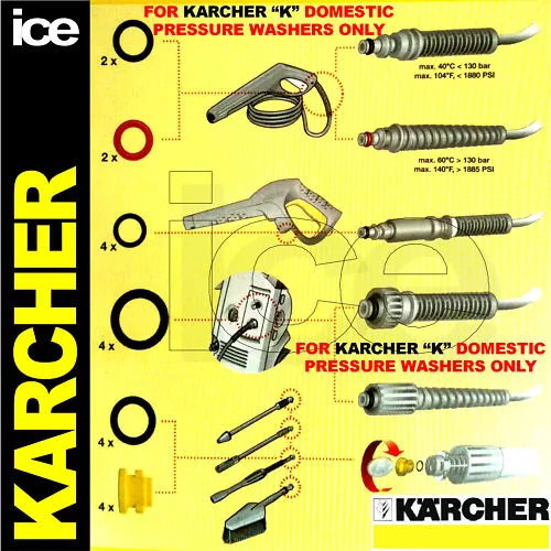 Karcher K1K2K3K4K5K6K7 Hobby Domestic Leaking Gun Hose O-Ring Seal Spare Parts