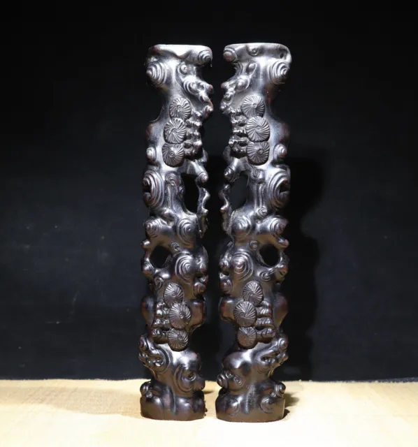 Chinese Sandalwood Wood Carved Pine Paperweight Ethnic Cultural Collectible Art