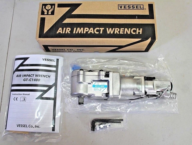 Vessel GT-C1400 12.7mm 1/2" Air Impact Ratchet Wrench ,New unused, Made in JAPAN