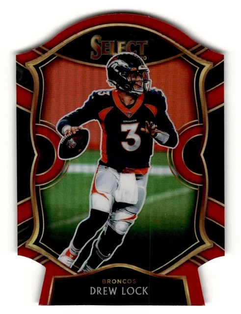 DREW LOCK 2020 Panini Select Die Cut Prizm Purple Premier