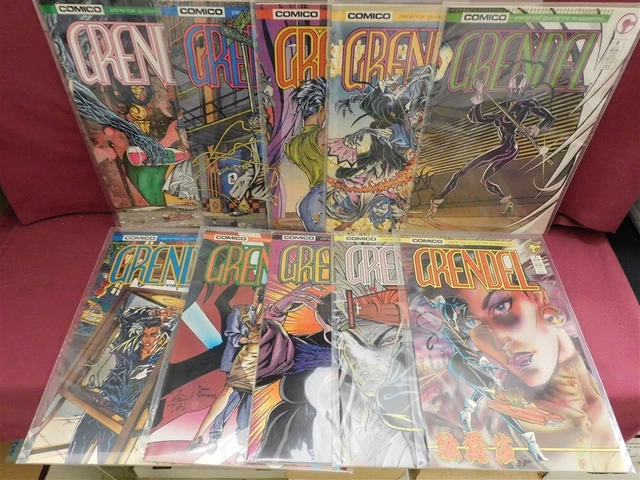 Grendel 1 2 3 4 5 6 7 8 9 10 Comico Comic Run Wagner Pander Geldhof 1986 Vf/Nm