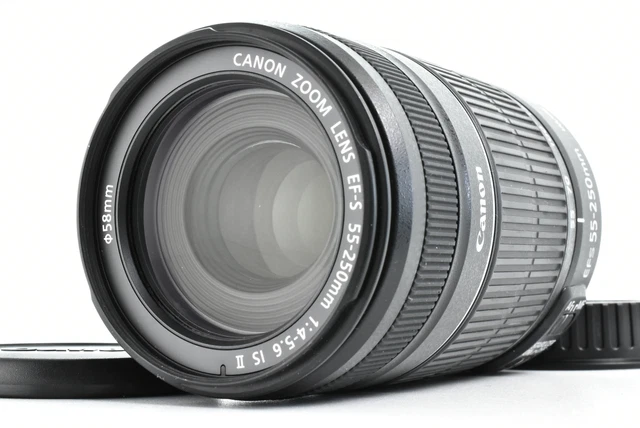 CANON ZOOM LENS EF-S 55-250mm f/4-5.6 IS Near Mint Zoom Lens