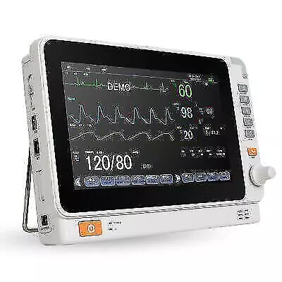Portable 10 Patient Monitor with ECG NIBP RESP TEMP SPO