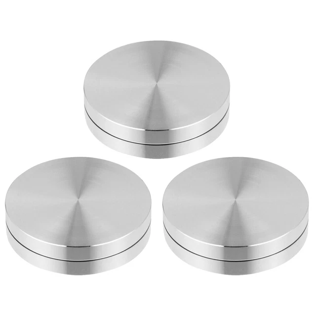 3 piezas tocadiscos de aluminio para mesa de comedor de aleación de aluminio 3,5X3,5X1,2CM