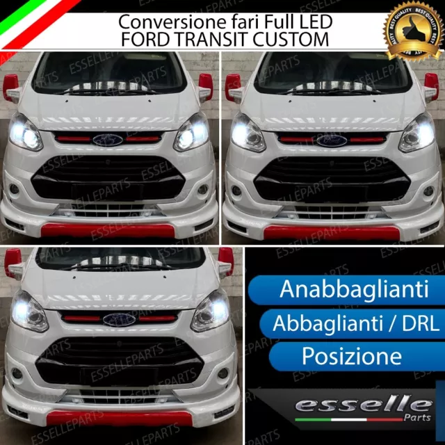 Conversione Fari Full Led Ford Transit Custom 6000K Xenon Led Canbus