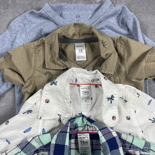 Carters Lee Gap Shirt Bodysuit Baby Boys 18-24 Months 2T Bulk Infant Casual Fun 3