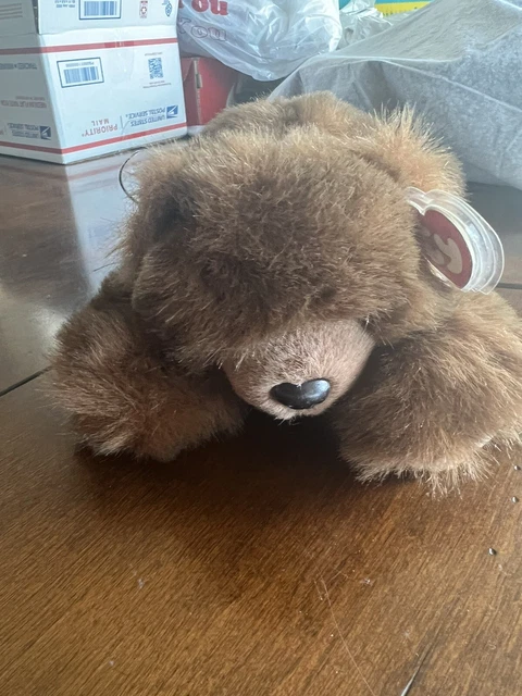 TY Classic Beanie "BABY PAWS" 11" Plush Brown BEAR 1996 -
