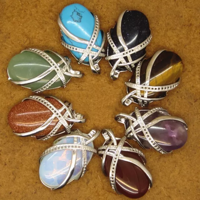 Natural Stone Quartz Crystal Necklace & Pendant for Women Pendants Shape Beads