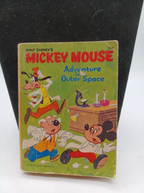 1968 WALT DISNEYS MICKEY MOUSE ADVENTURE IN OUTER SPACE Vintage Big Little Book