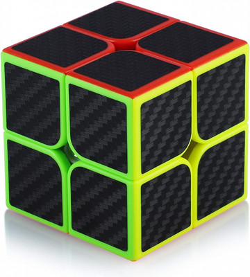 EASEHOME 2x2x2 Speed Cube Magic Puzzle Cube Magique Cubo avec Autocollant de PVC pour Enfants et Adultes Noir 
