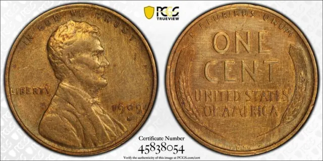 1909 S VDB PCGS XF Detail | Lincoln Wheat Penny Cent - 1c US Coin #43820A