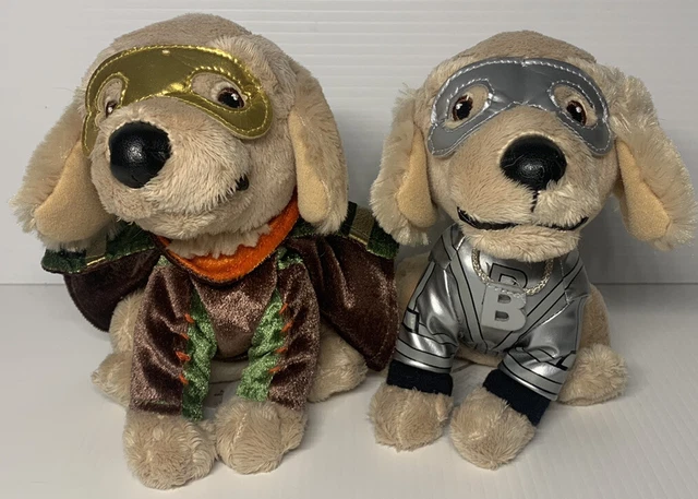 Disney Store Super Buddies “B-Dawg” & “Mudbud” Golden Retriever Puppy Dog Plush