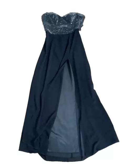 Lipsy black deals long evening dress