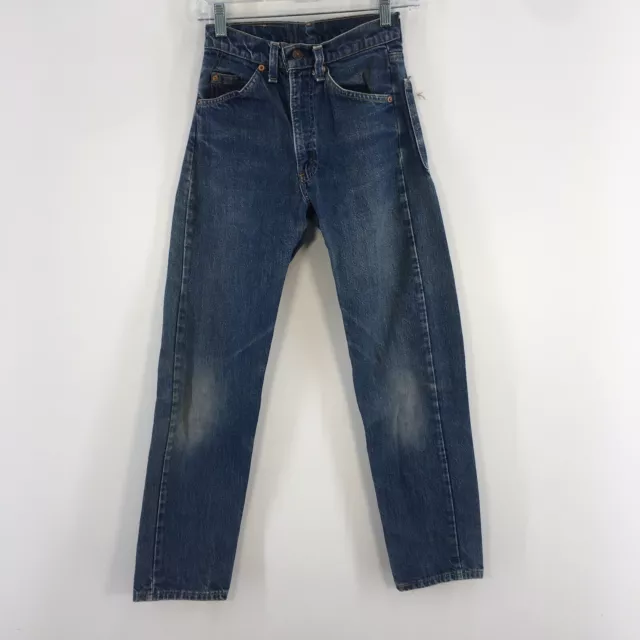 VTG USA Levis 20505 0217 Orange Tab Denim Straight Leg Blue Jeans Mens 25 x 29