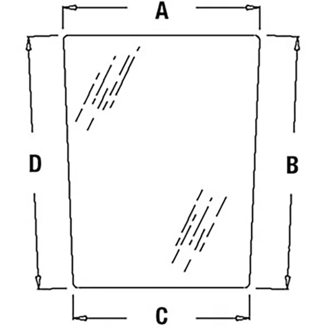 R96195 RH Lower Windshield Glass Fits John Deere 7200 7210 7400 7410 7510
