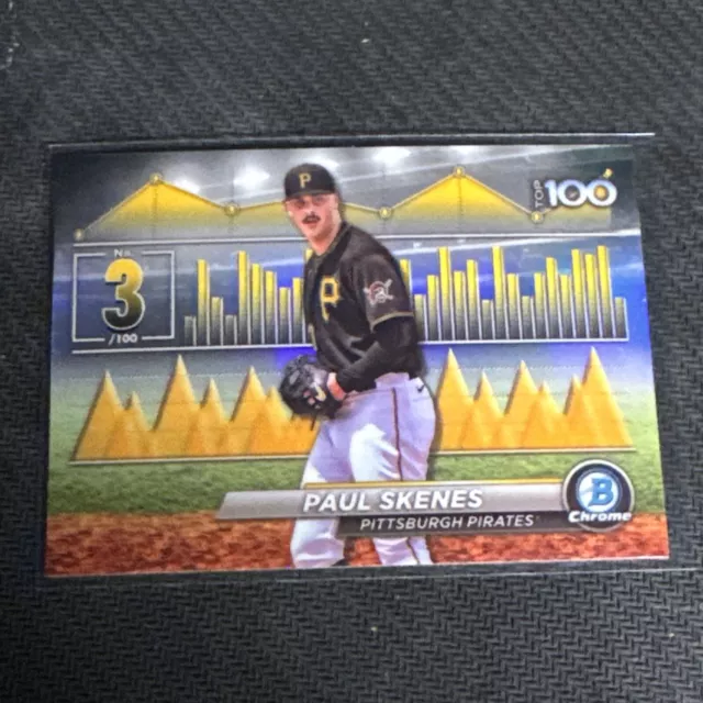 PAUL SKENES 2024 Bowman Chrome Refractor Top 100 Rookie Prospect RC 10