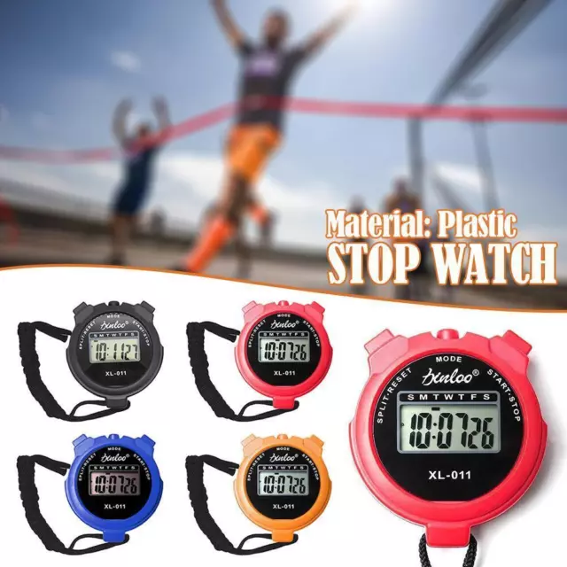 Digital Handheld Sports Stopwatch Traveling hiking Timer Alarm Counter UK Seller