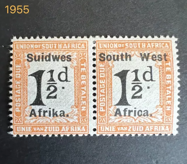 South West Africa Postage Due Stamps D34 1 1/2d Zuidwes 12mm 1927 MLH