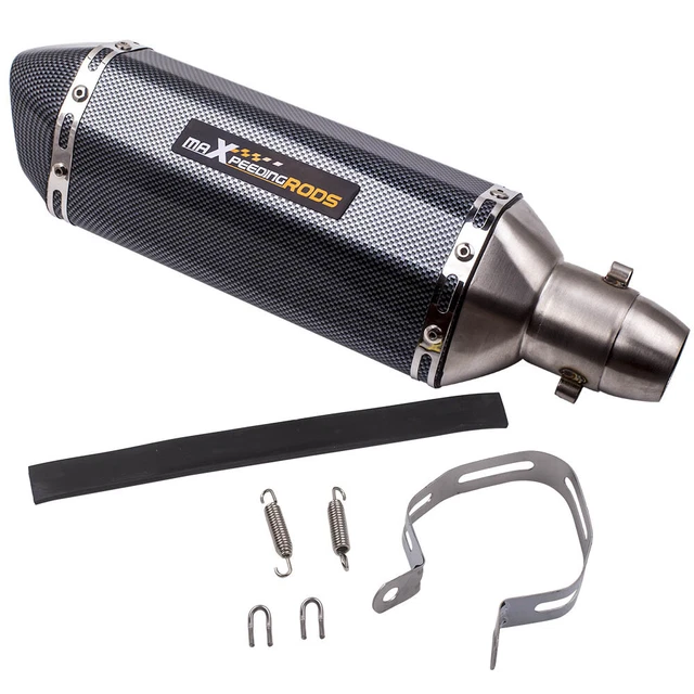 38~51mm Universal Motorcycle Slip On Exhaust Muffler Tail Pipes W/ DB Killer