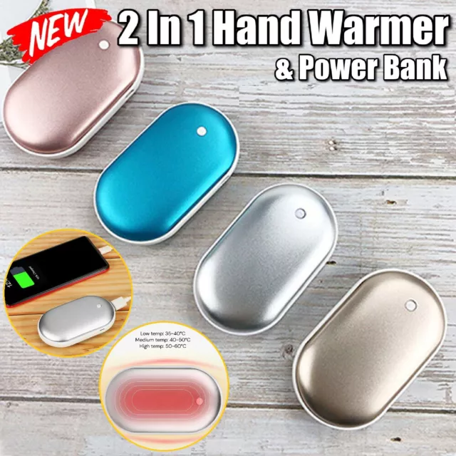 Portable Mini Hand Warmer USB Rechargeable 2 In1 Pocket Power Bank Winter Heater