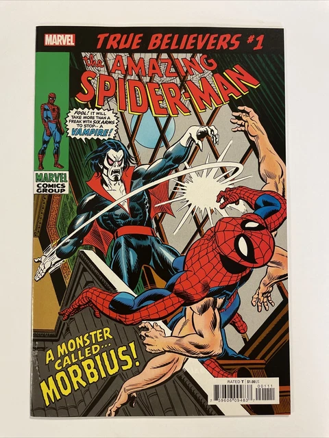 Amazing Spider-Man 101 True Believers, NM- 9.2, Marvel 2019, Reprint 1st Morbius
