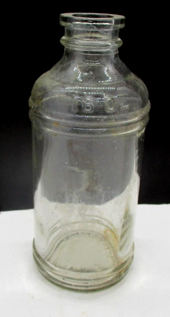 Vintage Stafford 16oz Clear Glass Ink Bottle