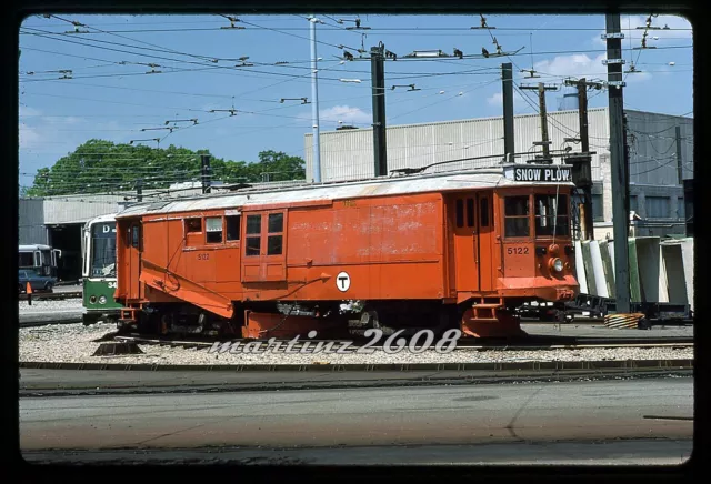 (Db) Orig. Traction/Trolley Slide Mbta (Boston, Ma) 5122 Snow Plow